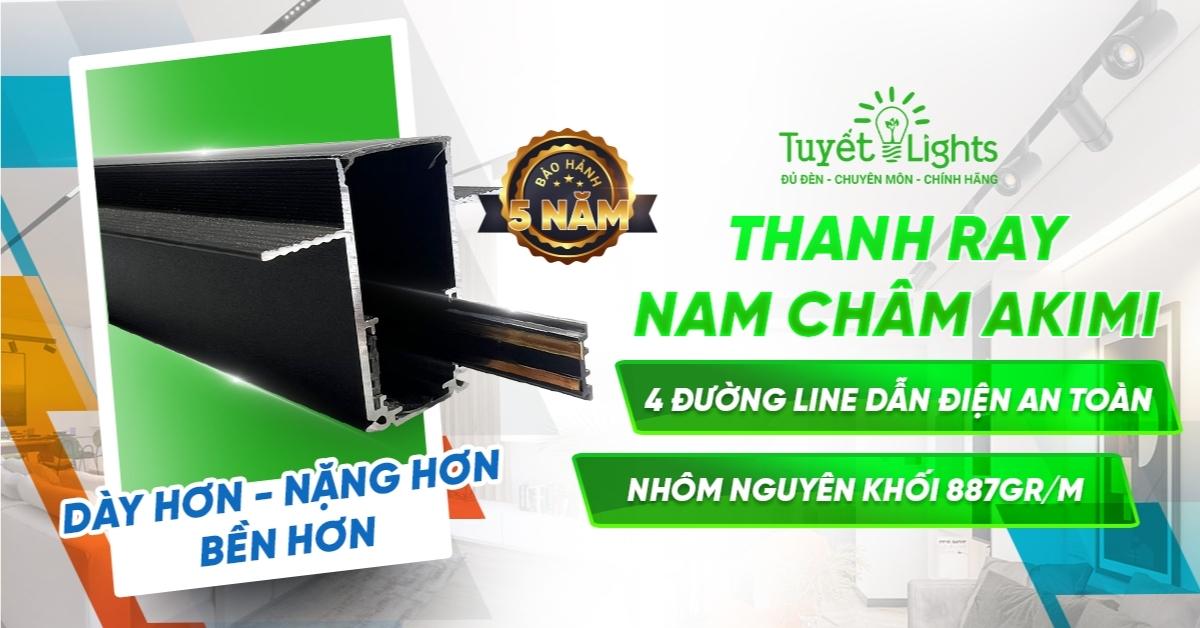 Thanh ray nam châm: Là thanh kim loại có tích hợp nam châm mạnh mẽ và đường dẫn điện, làm giá đỡ và cung cấp nguồn điện cho đèn.
